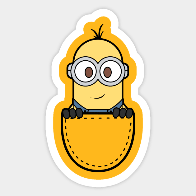 minions kevin in the pocket Sticker by nataliawinyoto